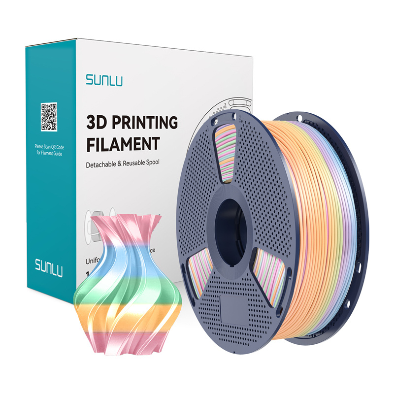 Sunlu PLA+ Silk Filament (Rainbow) 04