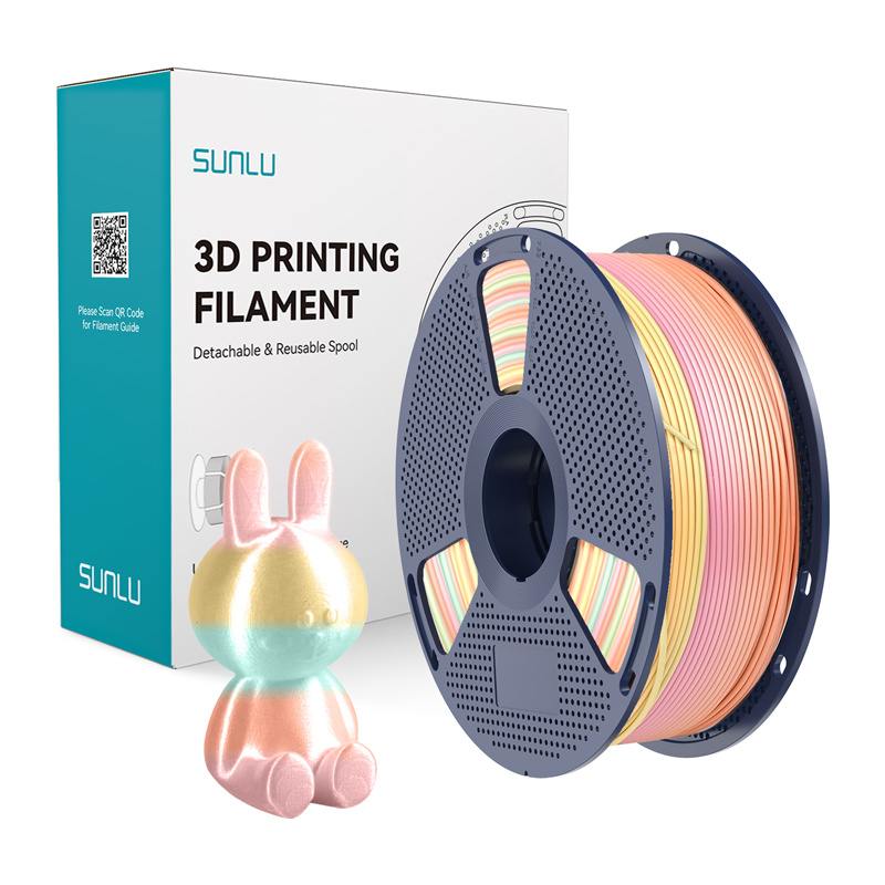Sunlu PLA+ Silk Filament (Rainbow) 05