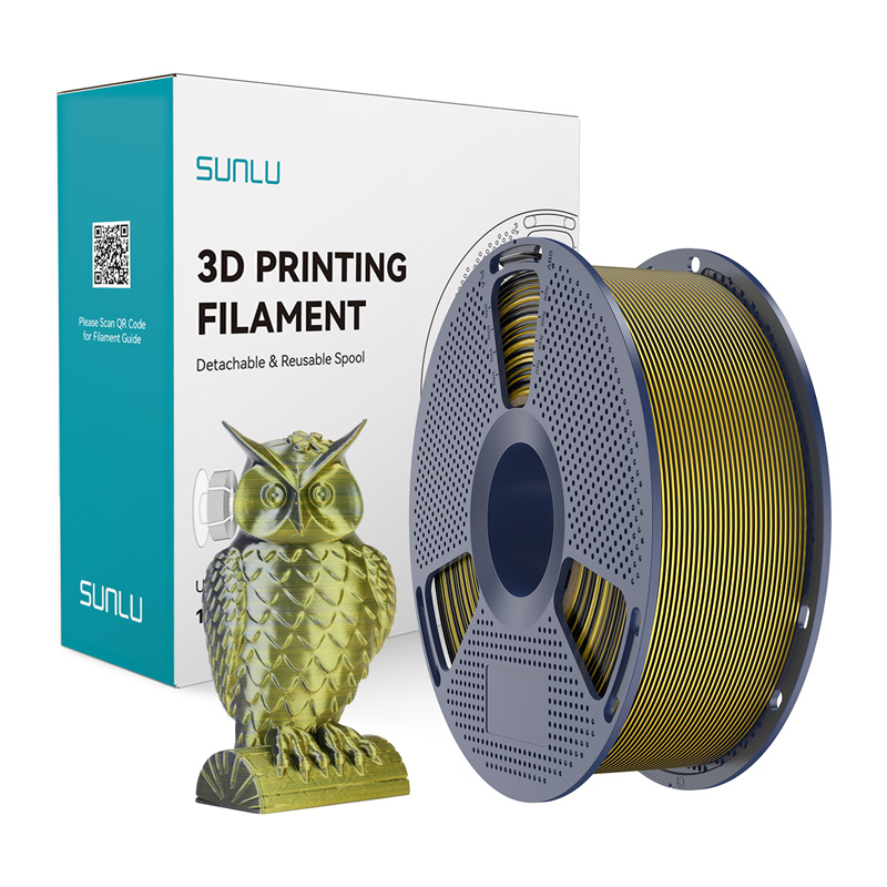 Sunlu PLA+ Silk Dual Color Filament (Black and Gold)