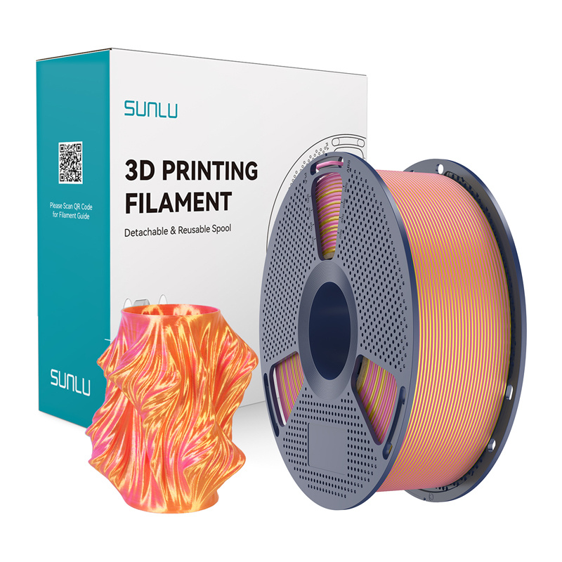 Sunlu PLA+ Silk Dual Color Filament (Pink and Gold)