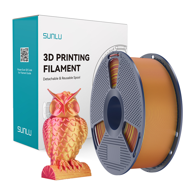 Sunlu PLA+ Silk Dual Color Filament (Red and Gold)